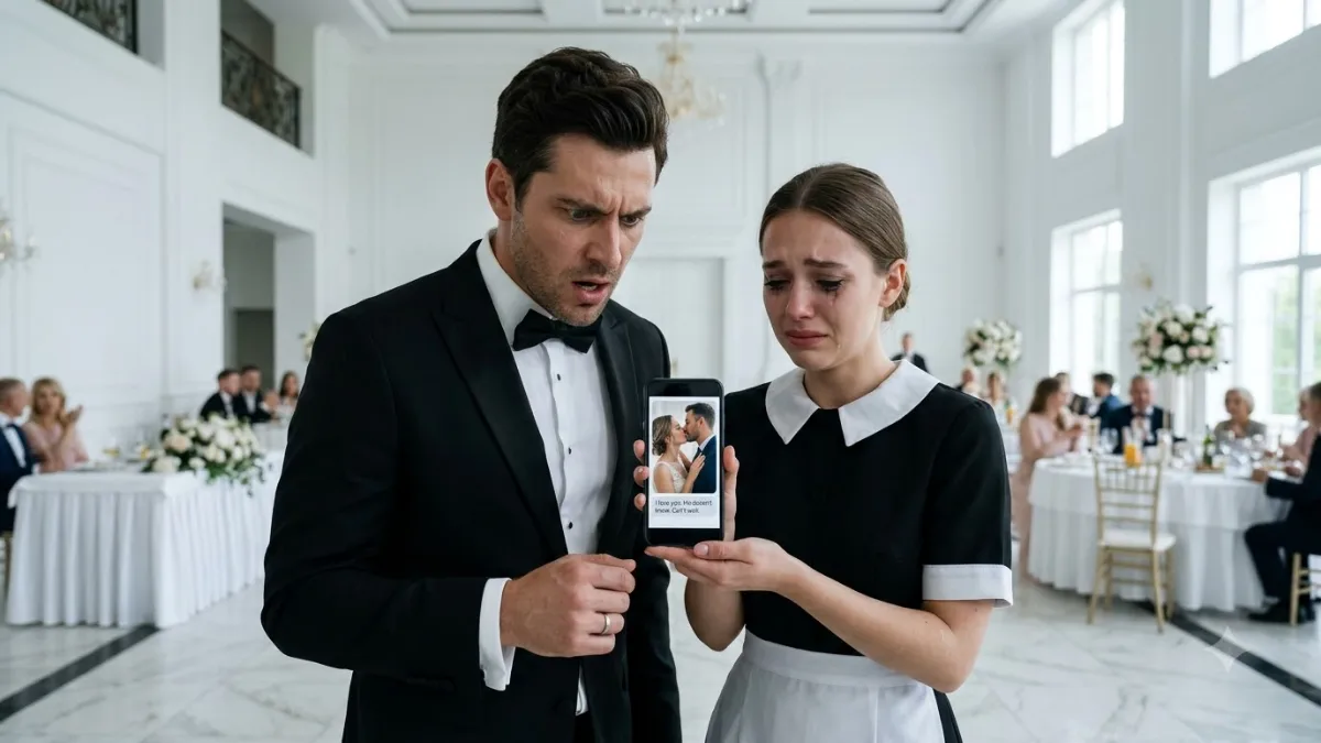 A Maid Dropped A Champagne Glass Before A Phone Screen Showed The Truth