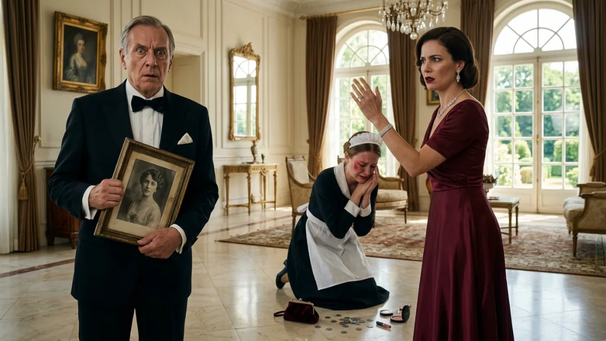 A Wealthy Woman Slaps Her Maid But Her Husband Recognizes The Photo