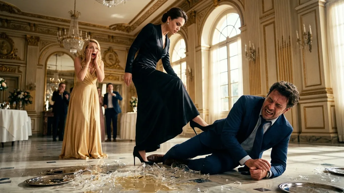 Arrogant Corporate Thief Brutally Crashes Champagne Tower Before Devastating Slap And Bone-Crushing Retaliation