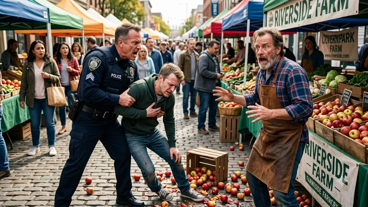 Arrogant Market Vendor Brutally Assaults Innocent Shopper Before Shocking Police Chief Reveal