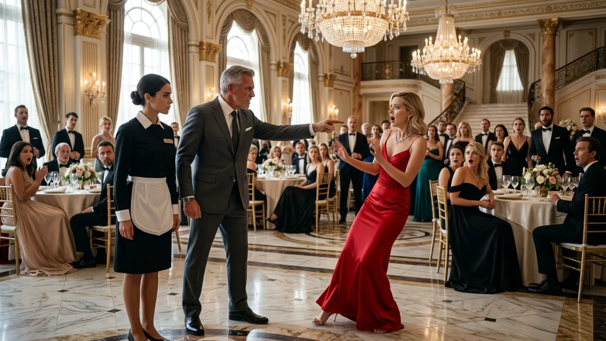 Arrogant Socialite Slaps Waitress In Grand Ballroom