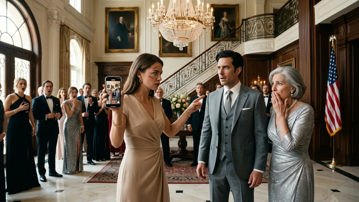 Arrogant Son Slaps Injured Wife In Luxury Foyer