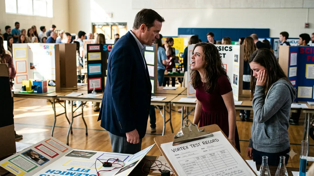 Furious Student Brutally Slaps Classmate At Crowded Science Fair Before Shocking Plagiarism Exposure