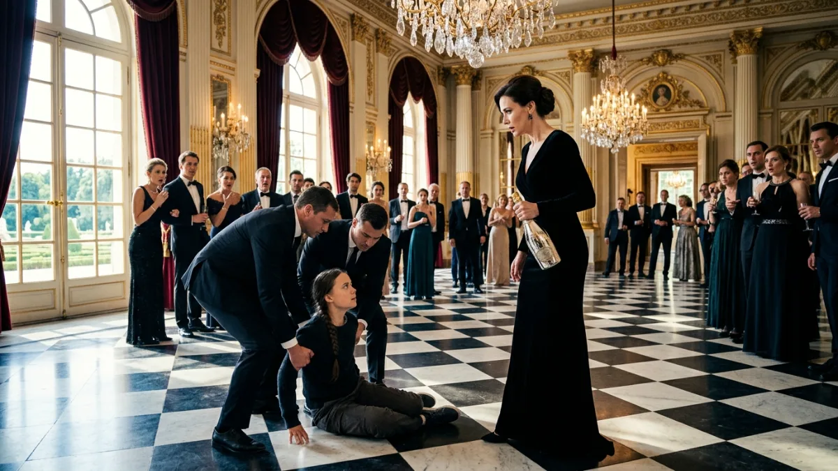 Heiress Pins Girl On Ballroom Floor At Grand Gala