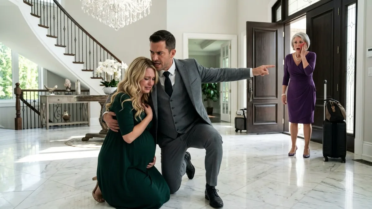 Her Mother-In-Law Pushed Her Down But Her Husband Arrived Just In Time