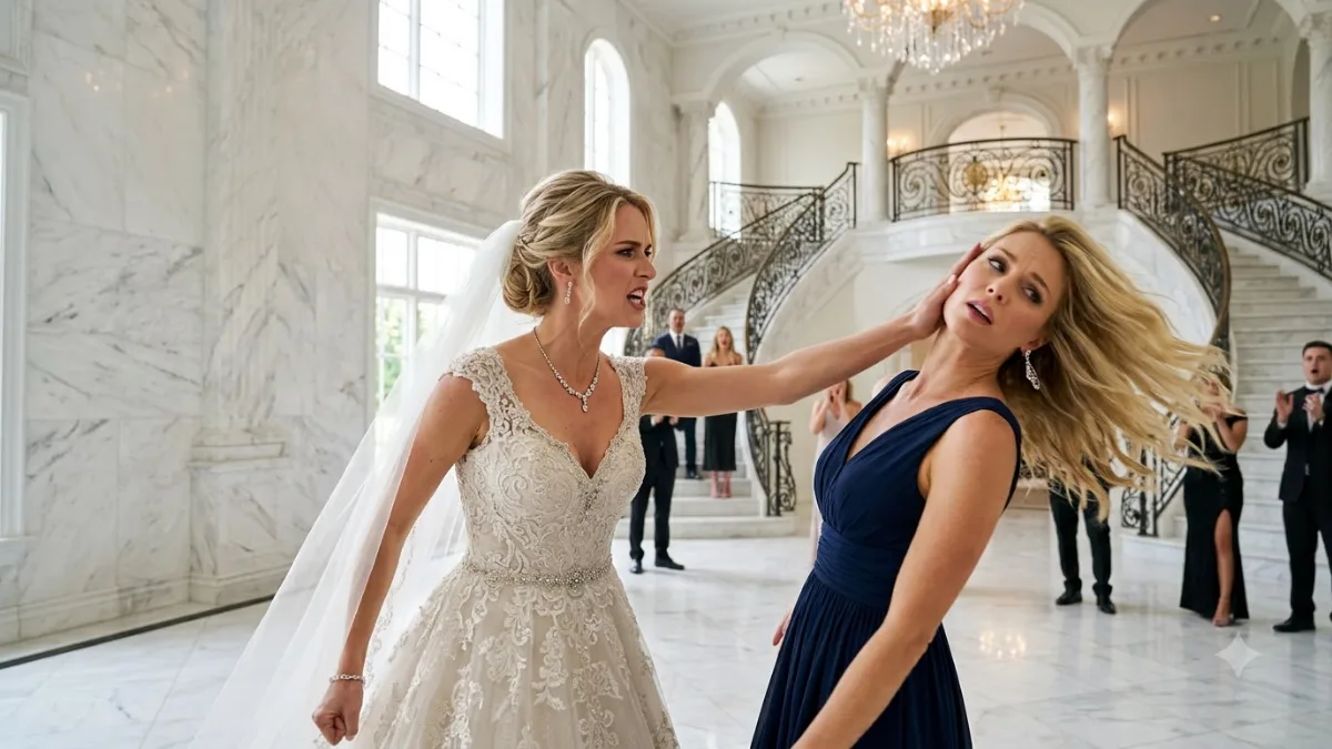 Rich Bride Slaps Arrogant Woman Who Framed Maid At Mansion Wedding