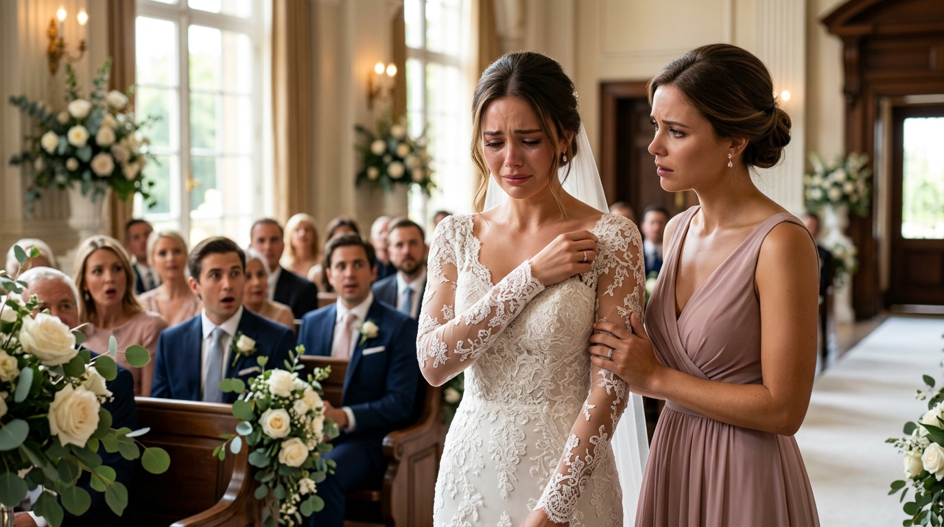She Was Ready to Walk Down the Aisle… Until One Woman Asked Everyone to Look at Her Arm