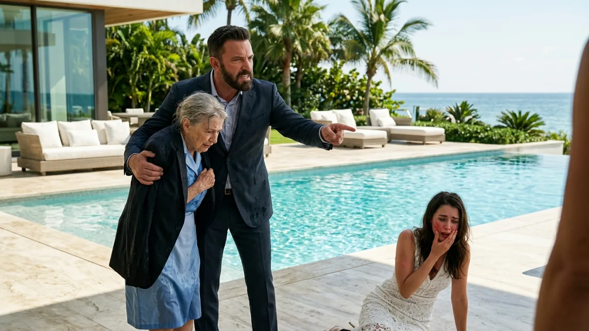 Spoiled Heiress Shoves Elderly Maid Into Luxury Pool
