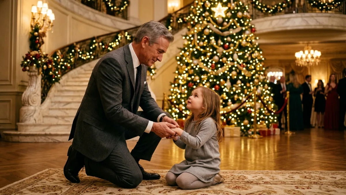 The Girl by the Christmas Tree