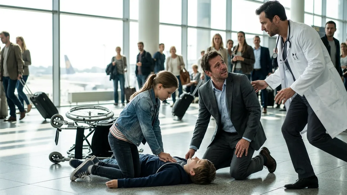 The Little Girl Saved A Billionaire's Son At The Airport Terminal